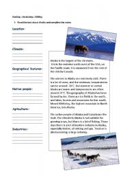 English Worksheet: Alaska and Hawaii