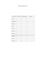 English Worksheet: Irregular verbs Test B