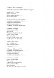 English Worksheet: song woksheet: Zombi by The Cranberries