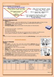 English Worksheet: Analysing newspapers 1