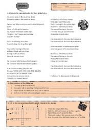 English Worksheet: Song 