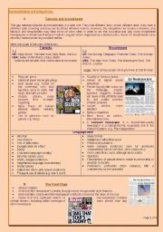 English Worksheet: Analysing newspapers 2