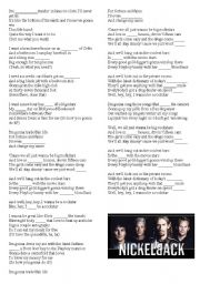 English Worksheet: Nickleback Rockstar