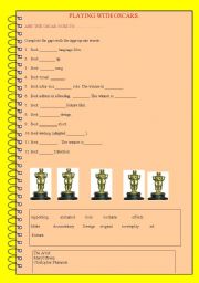 English Worksheet: And the oscars go to...