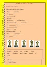 English worksheet: And the oscars go to...