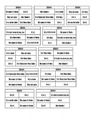 English Worksheet: 7th Level Bingo