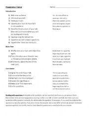 English worksheet: Presentation Trainer