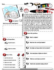 English Worksheet: RC Series_Canadian Edition_13 Igloo (Fully Editable)