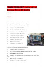 English Worksheet: Discussion about Trains based on a real TRAGEDY in the city of Buenos Aires. February 2012