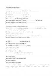 English worksheet: Rob Thomas/These Small Hours Song Worksheet