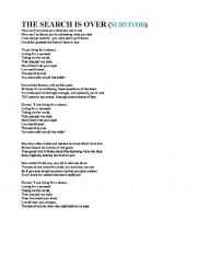 English worksheet: lyrics 