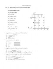 English Worksheet: english exercises