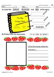 English Worksheet: The Big Hungry Bear