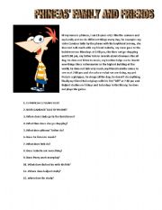 READING USING PRESENT SIMPLE PHINEAS AND FERB