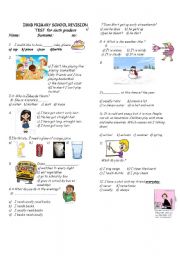English Worksheet: revision test
