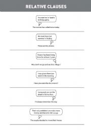 English worksheet: Relative Clauses