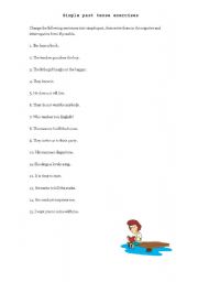 English worksheet: Simple Past tense exercises