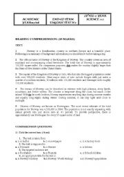 English Worksheet: FULL TERM TEST SECOND YEAR