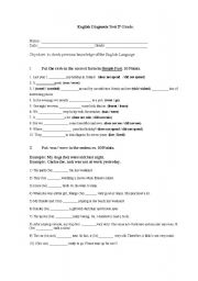 English worksheet: diagnosis test or basic exercises.
