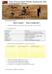 English Worksheet: Dumpster Diver Video Lesson