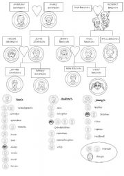 English Worksheet: my family