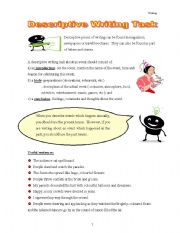 English Worksheet: Describe an Event