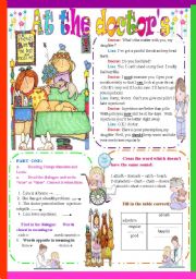 English Worksheet: At the doctor�s