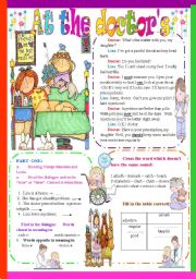 English Worksheet: At the doctors