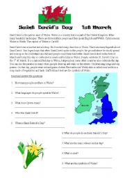 English Worksheet: Saint Davids Day