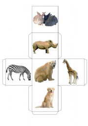 English Worksheet: ANIMALS -- DICE -- 10