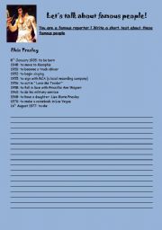 English Worksheet: Famous People + Past Simple 