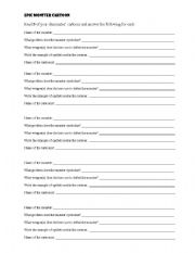 English Worksheet: Epic Monster Cartoon