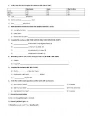 English worksheet: Basic Grammar Practice