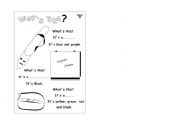 English worksheet: school objects