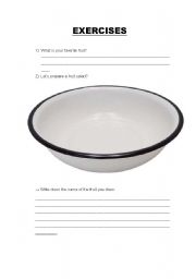 English Worksheet: Fruit