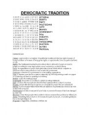 English worksheet: Democracy vocabulary