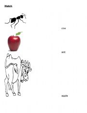 English Worksheet: Match ABC