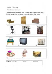 English worksheet: work sheet