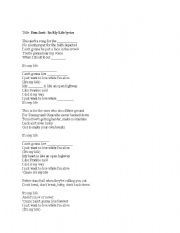 English Worksheet: Its my life 