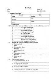 English Worksheet: test