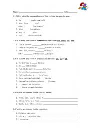 English worksheet: Revision