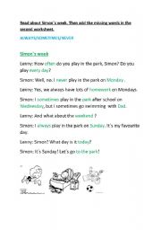 English worksheet: ADVERBS - ALWAYS,NEVER,SOMETIMES