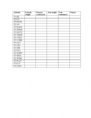 English Worksheet: Main irregular verbs