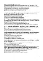 English worksheet: find sentences for the blanks