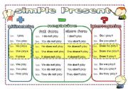 English Worksheet: Present simple