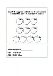 English Worksheet: counting