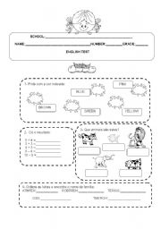 English Test 5th grade