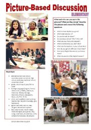 English Worksheet: Picture-based discussion Elementary - (04) School