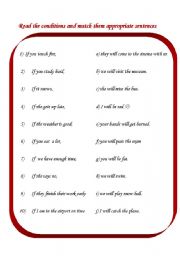 English Worksheet: if clauses