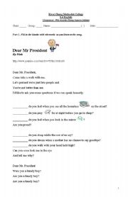 English worksheet: Learning pronouns through a song